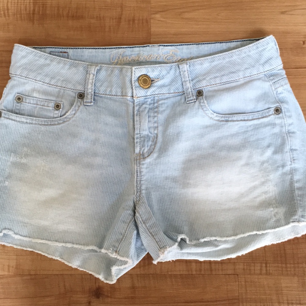 American Eagle Denim Stripe Cut-Offs